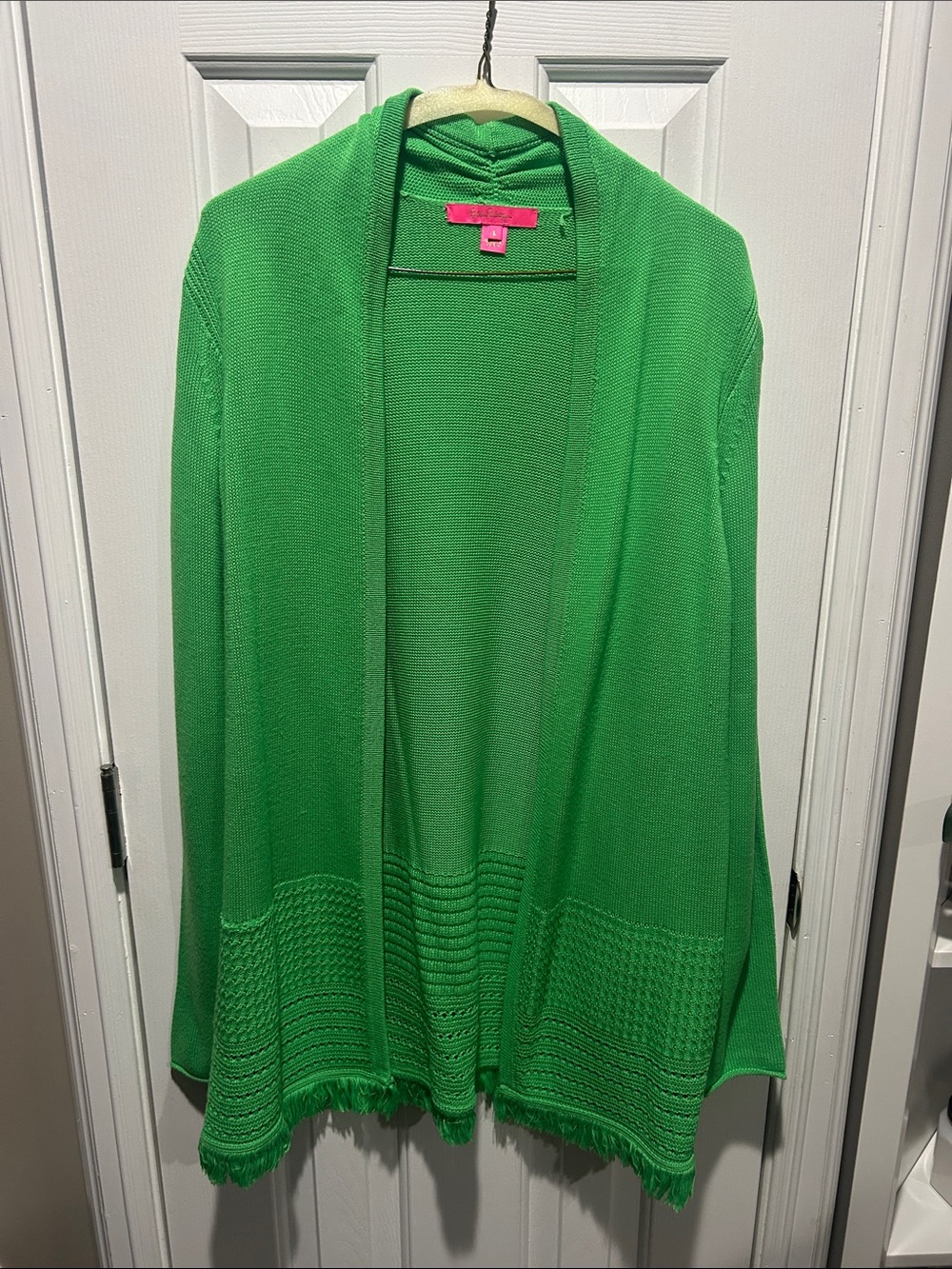 Lilly Pulitzer Bright Green Open-Front Cardigan